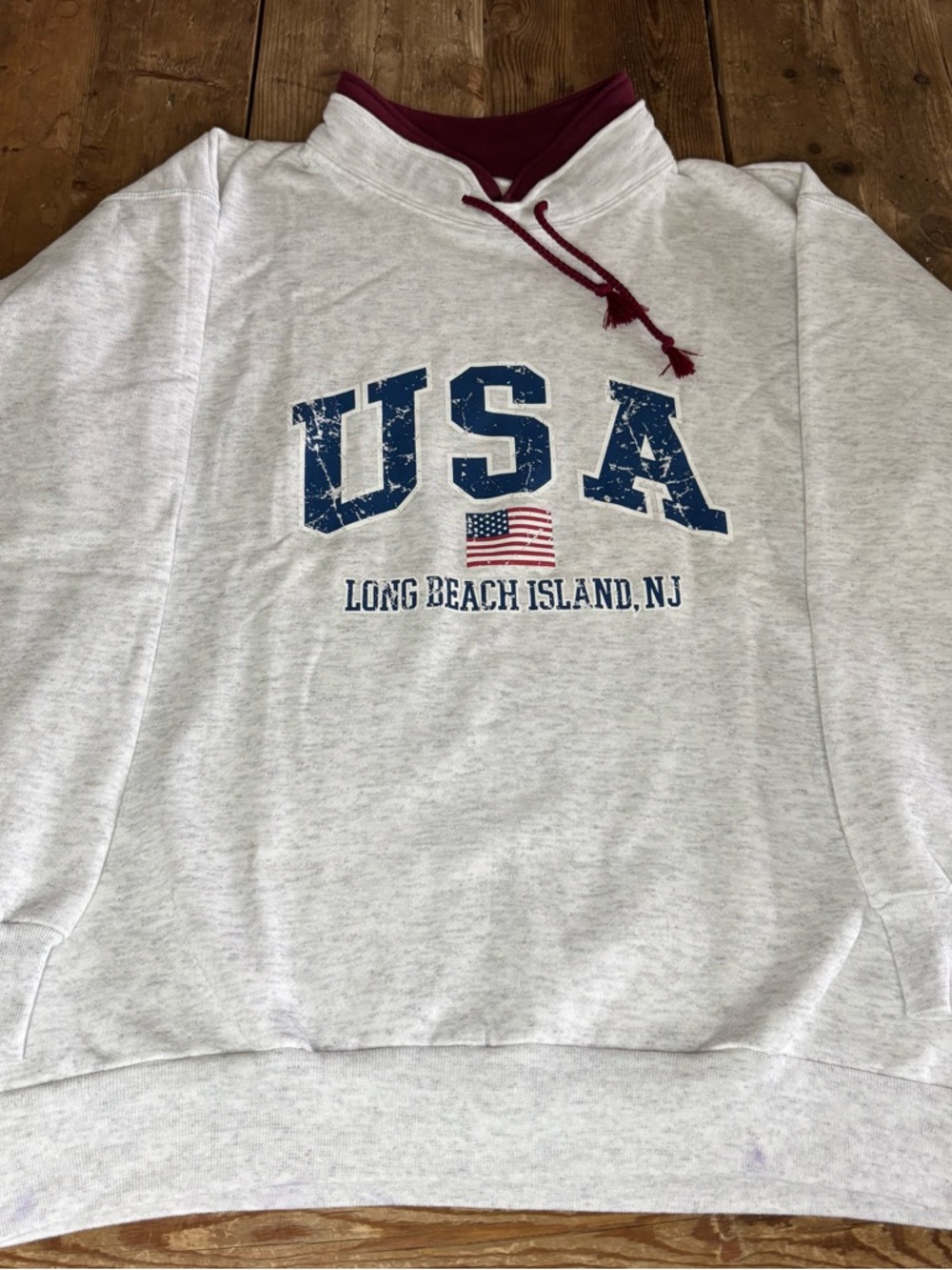 Vintage 90s LBI Long Beach Island NJ Double Neck Sweatshirt